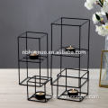 creative minimalist candle holder metal cage geometry